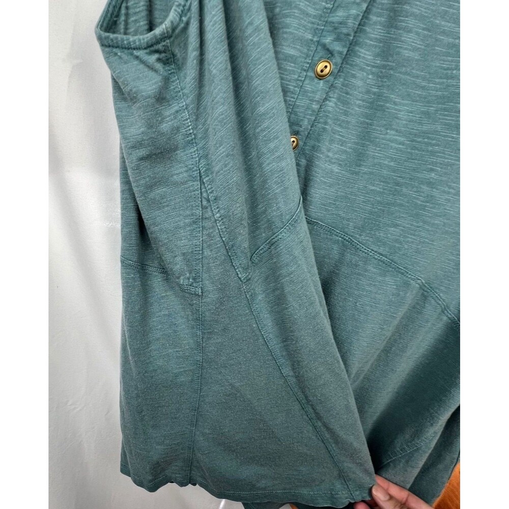 Coldwater Creek Sleeveless Henley Tunic Top BUNDLE 2X Blue & Orange Button Front - Picture 3 of 12